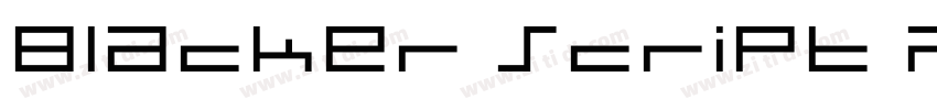 Blacker Script Pers字体转换